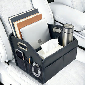 SportySizz full view front seat caddy showing organized compartments and clean look