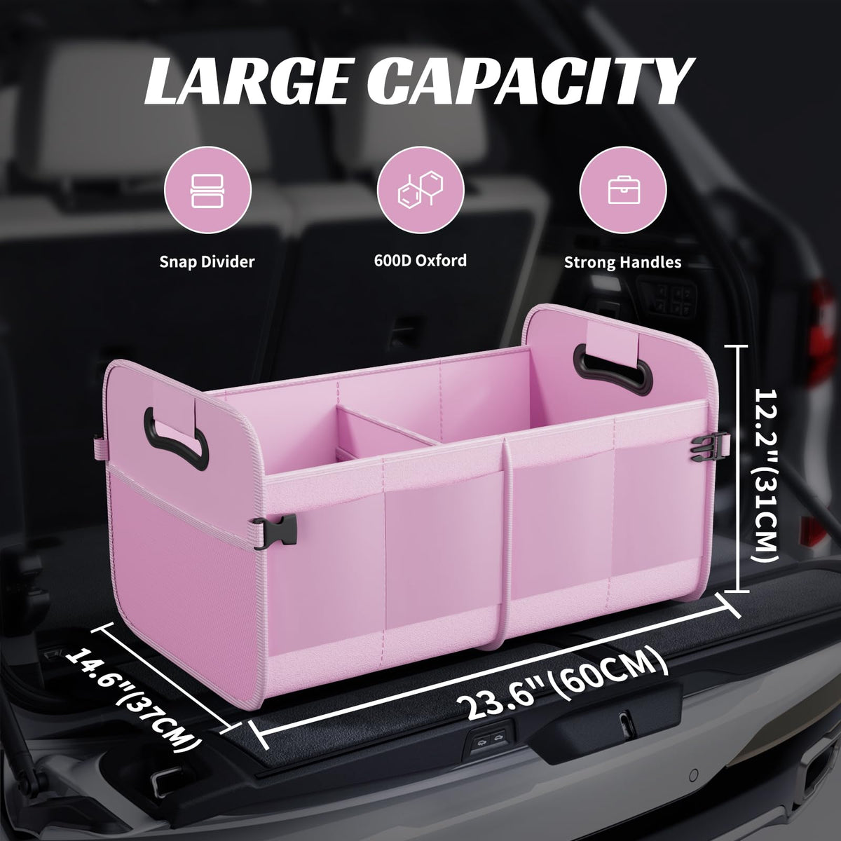 Sposuit interior view revealing two large compartments for organized storage