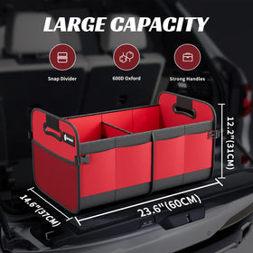 Sposuit open organizer showing two main compartments for separated storage
