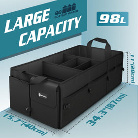 Sposuit open interior showing three compartments and divider layout