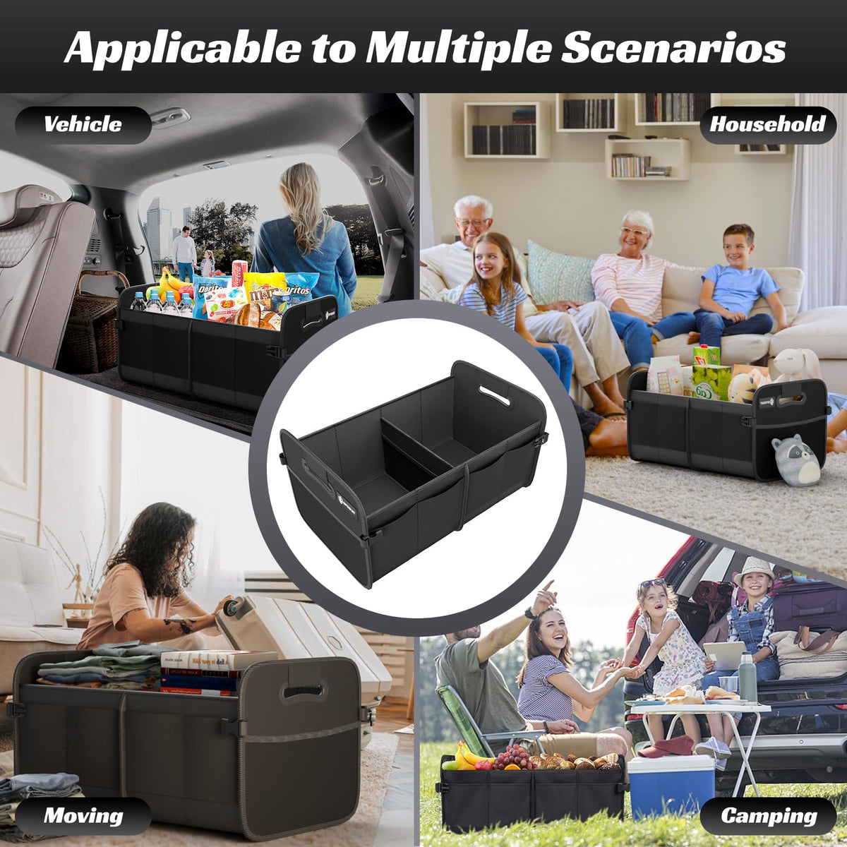 Sposuit trunk organizer folded flat for compact storage and easy portability