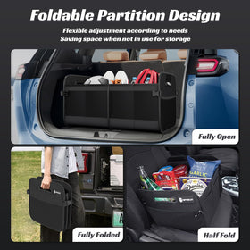 Sposuit trunk organizer mesh pockets with visible contents for fast identification