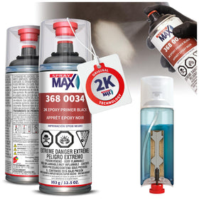 SprayMax can front view showing label and product benefits for easy identification