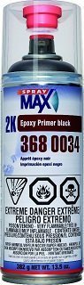 SprayMax primer surface finish close-up showing smooth, sandable texture