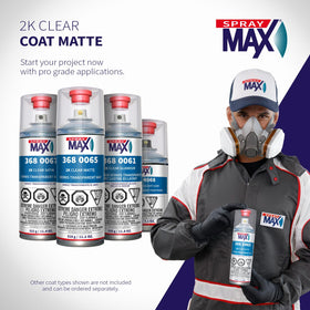 SprayMax can in a workshop setting showing professional-grade results benefit