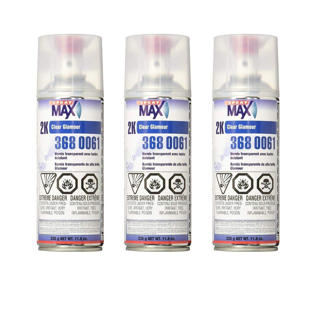 SprayMax aerosol can front view showing label and high-gloss benefit