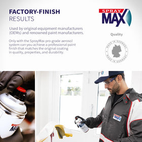SprayMax polished panel displaying deep high-gloss white finish