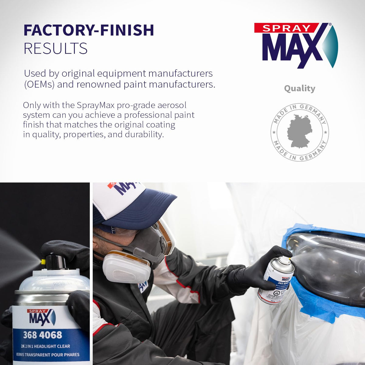 Night driving with SprayMax-restored headlight showing increased visibility