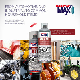 SprayMax product label close-up showing ingredients and correct application steps