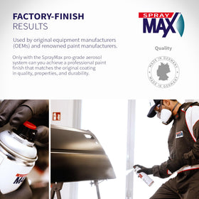 SprayMax primer on prepped old paint showing reliable coverage and adhesion