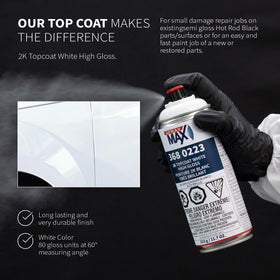 SprayMax applied to motorcycle fairing showing durable adhesion