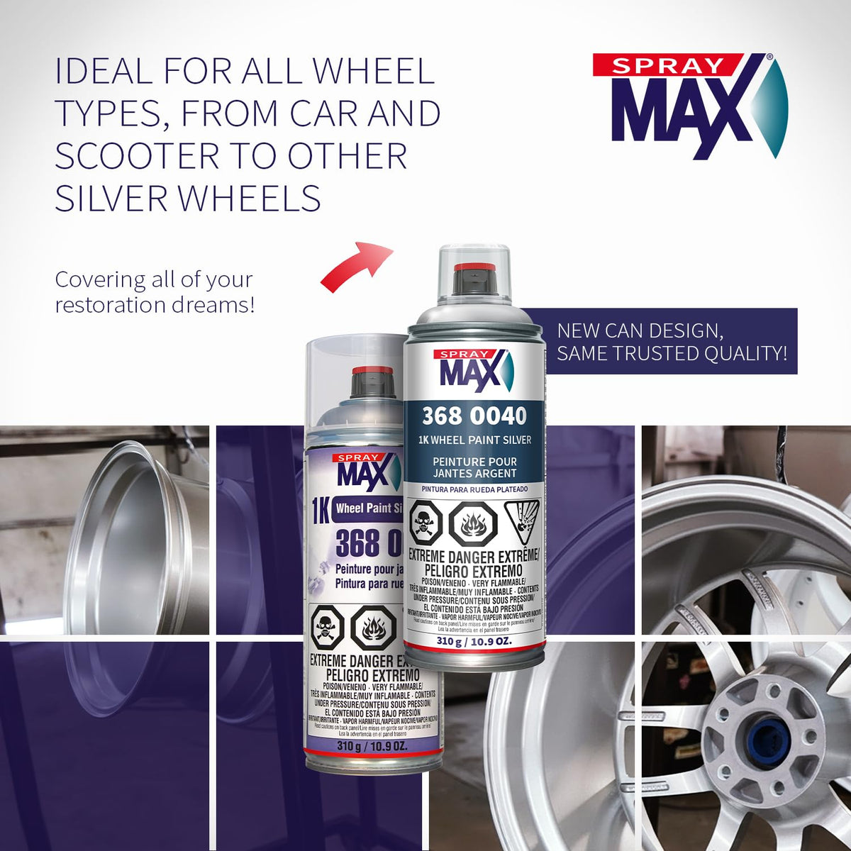 SprayMax finished wheel on vehicle showing road-ready protection and shine