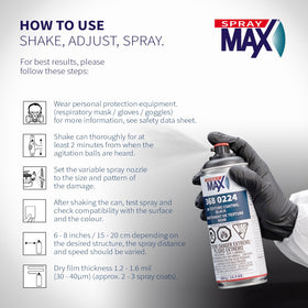 SprayMax textured panel sample showing OEM-like grain and durable finish