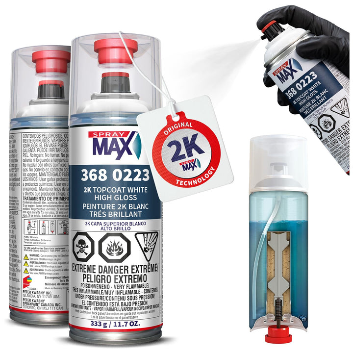SprayMax front label showing product name and gloss benefit