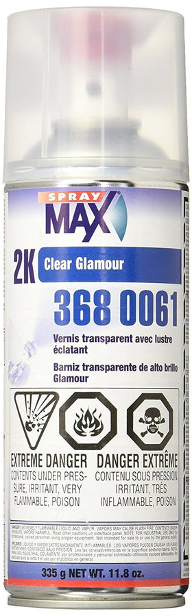 SprayMax USC 2K front can showing label and gloss benefit