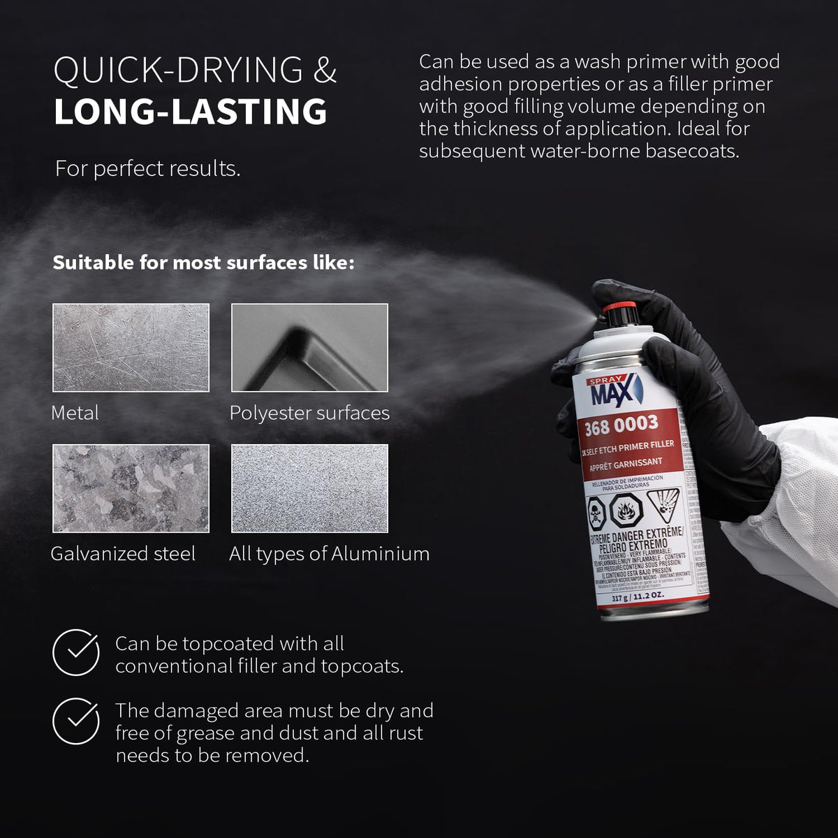 SprayMax protecting welding seam for better bonding and rust resistance