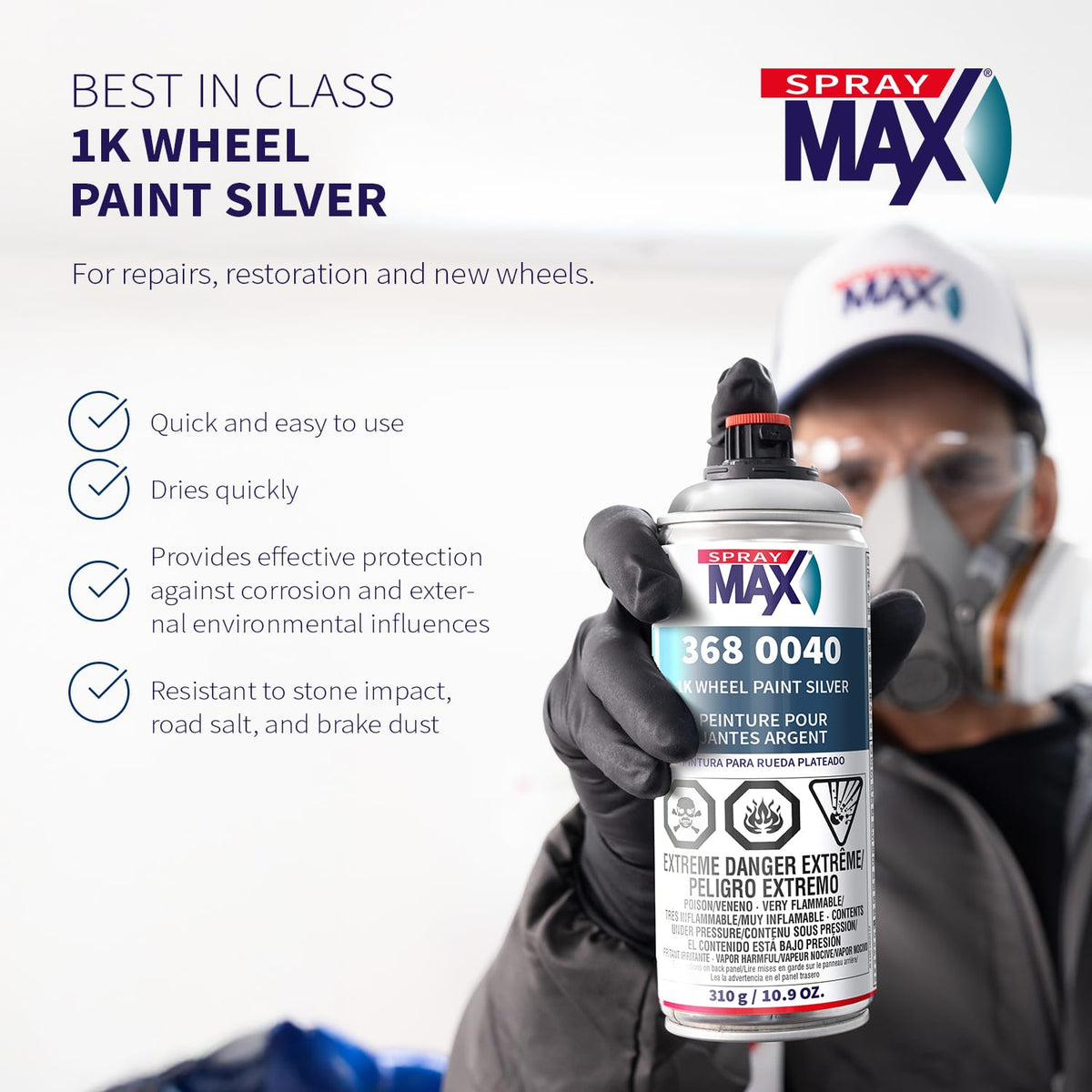SprayMax adjustable nozzle close-up for precise spray control and reduced overspray