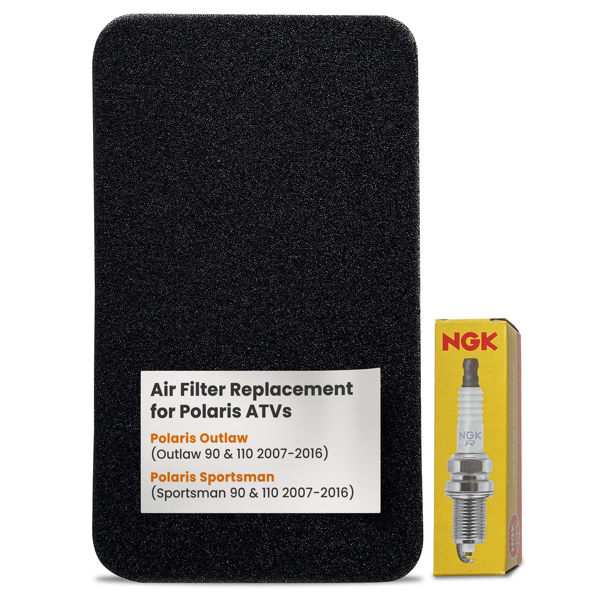 Spree hands installing filter into ATV showing easy, quick-install benefit