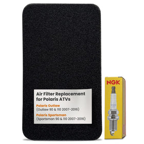 Spree hands installing filter into ATV showing easy, quick-install benefit