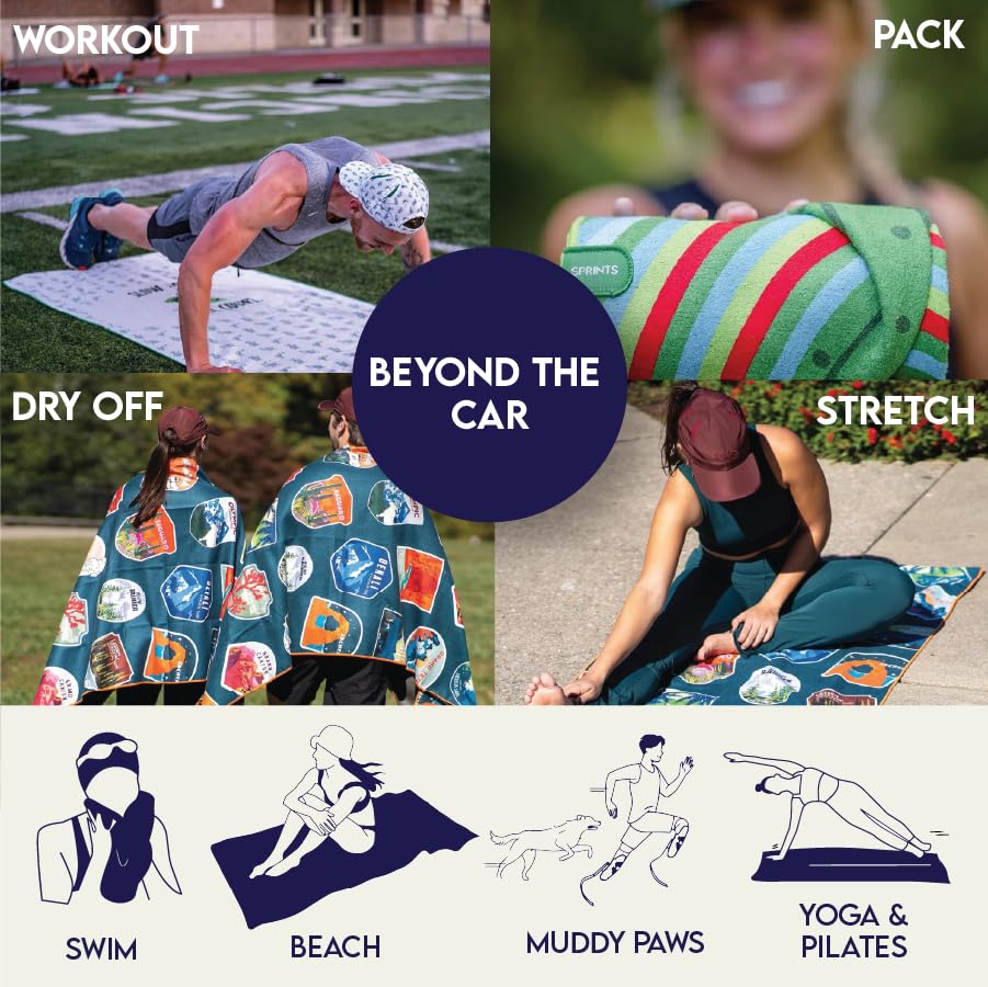 Sprints full-size towel flat lay providing full coverage benefit