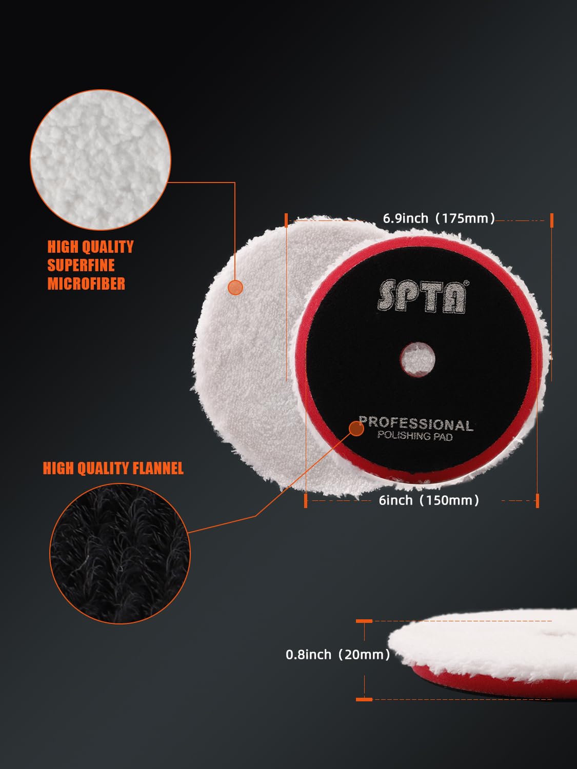 SPTA backing plate showing secure hook-and-loop attachment for fast pad changes