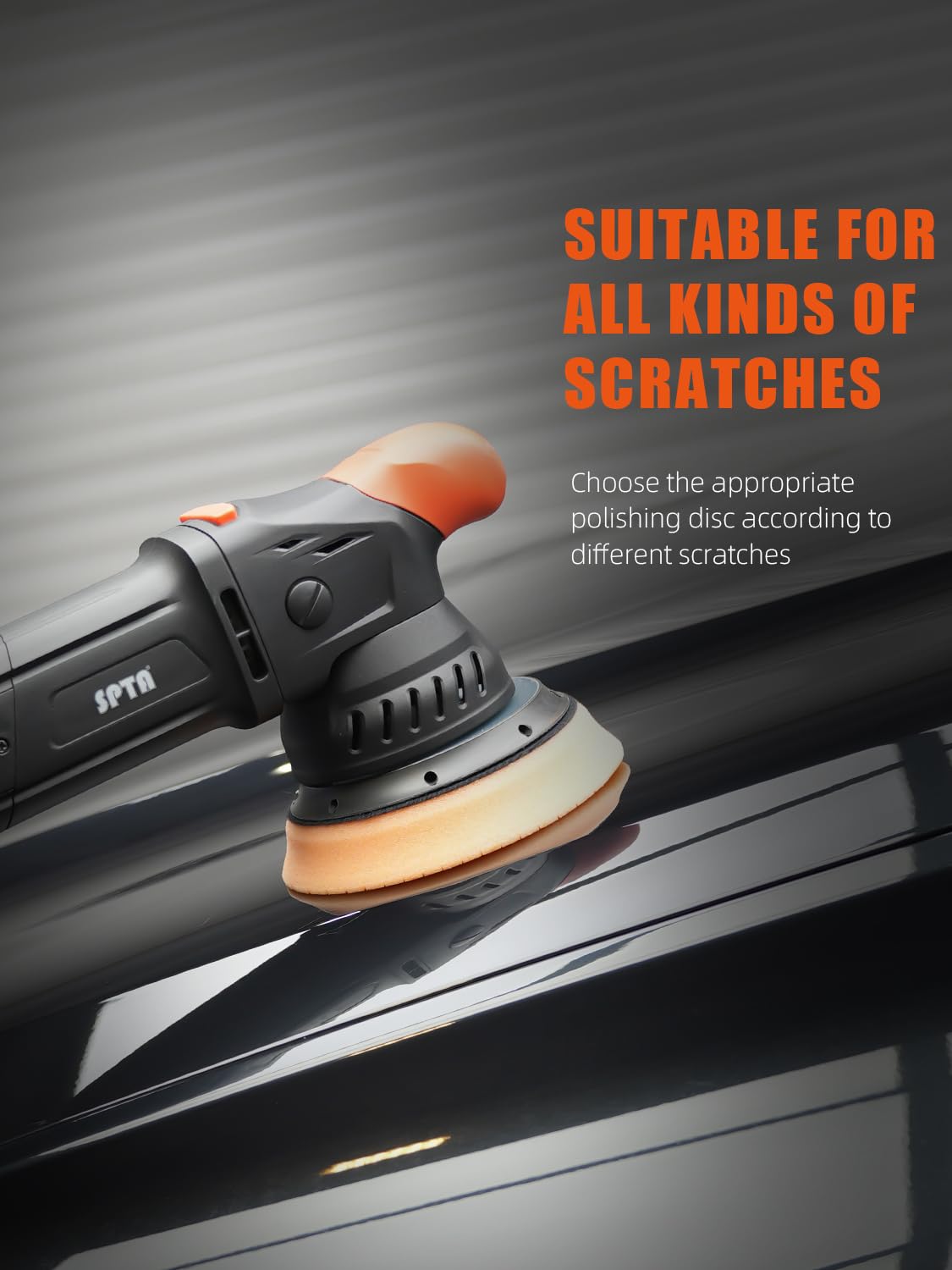 SPTA car hood before-and-after showing improved gloss and defect reduction benefits