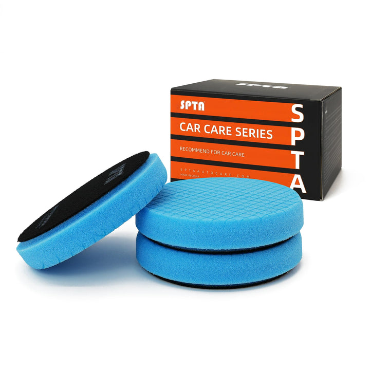 SPTA blue T60 front packaging showing three 5.5-inch pads for reliable medium cut