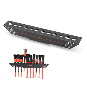 SPTA brush holder front view showing 12 slots and neat organization benefit