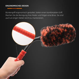 SPTA brush held showing ergonomic non-slip handle for comfortable control