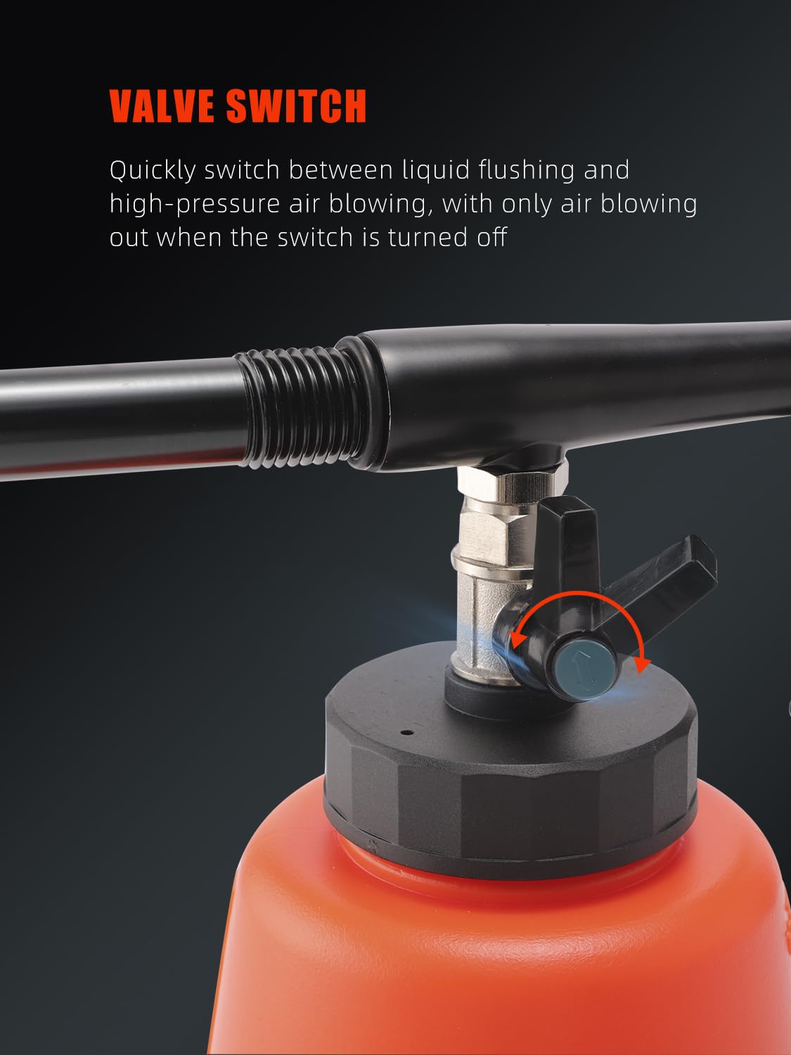 SPTA cleaning gun attached to compressor demonstrating universal US connector fit