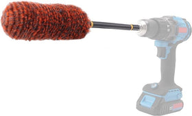 SPTA brush reaching between spokes to remove dust and grime effectively