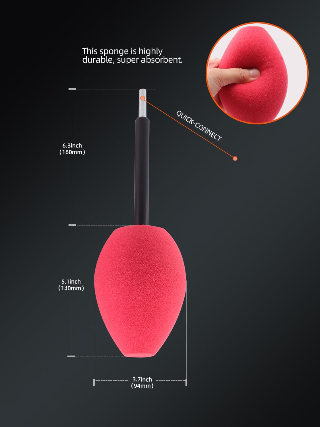 SPTA close-up of Durafoam cone highlighting tear-resistant texture and gentle polishing