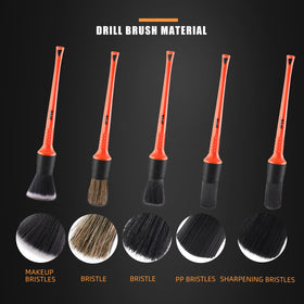 SPTA detailing needle brushes close-up showing soft synthetic bristles that protect finishes