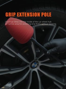 SPTA polishing tool restoring exhaust tip showing visible shine improvement