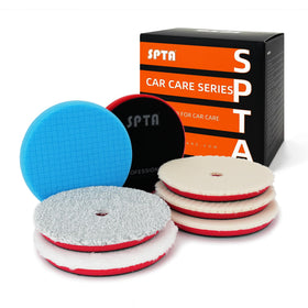 SPTA front view of full 7-piece pad kit showing variety and organization for faster workflow