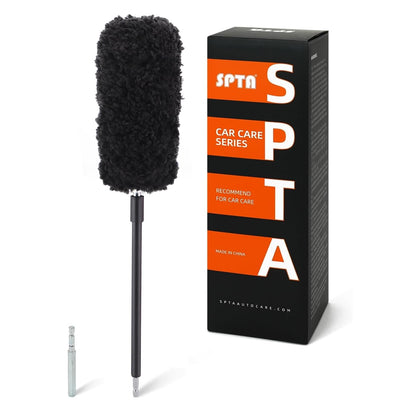 SPTA brush front packaging showing product and adapter, clear benefit fast cleaning