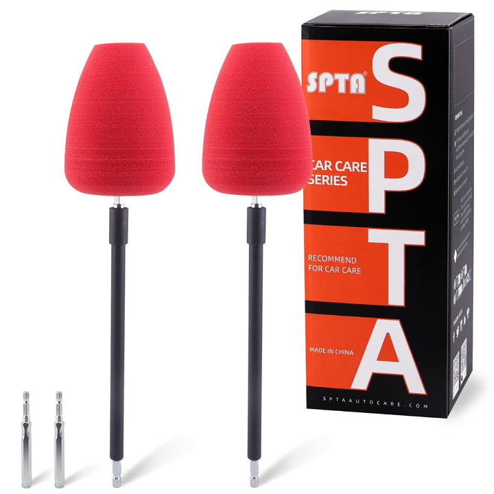 SPTA polishing tool front view showing compact design and quick attach benefit