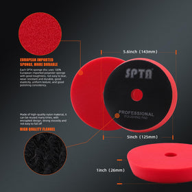 SPTA hook-and-loop backing detail for quick pad changes