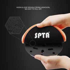 SPTA pad polishing a car bonnet showing efficient compound removal