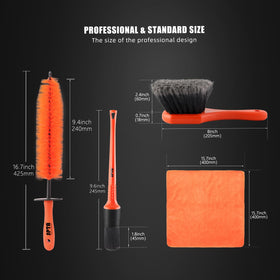 SPTA long reach rim brush extended showing length and bendability for deep wheel access