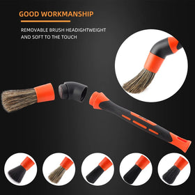 SPTA medium brush gently cleaning dashboard trim without scratching