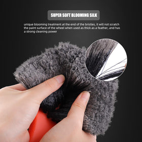 SPTA microfiber cloth with brushes arranged conveying quick drying and gentle polishing