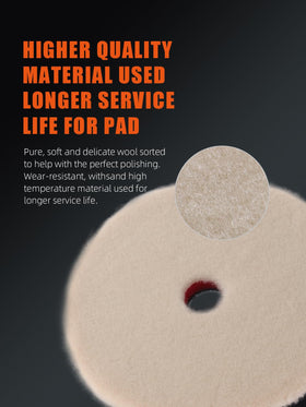 SPTA microfiber finishing pad top view for high-gloss final polishing