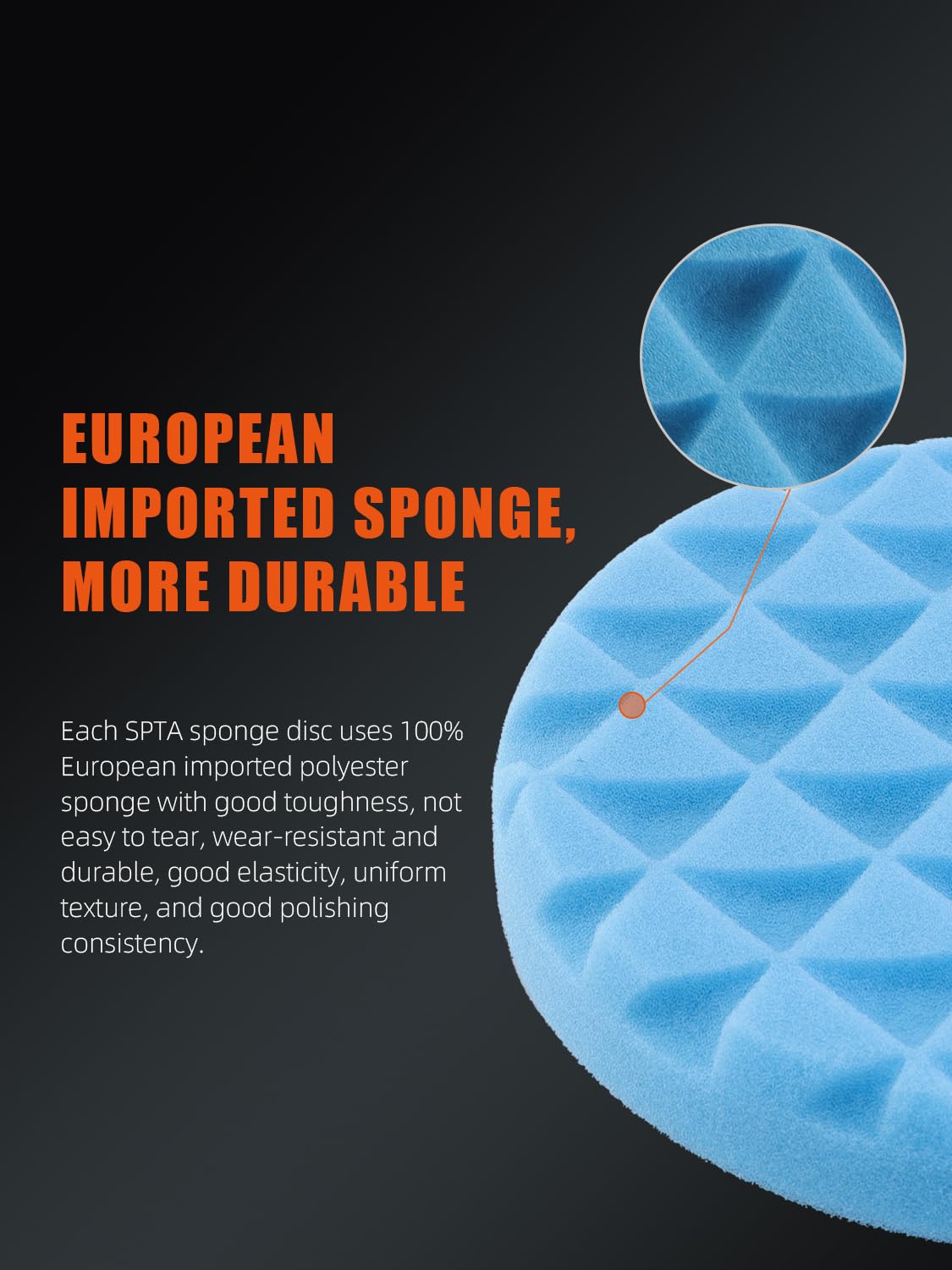 SPTA microfiber pads close view highlighting soft finish and residue removal