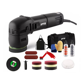 SPTA mini orbital polisher front view showing compact design and control
