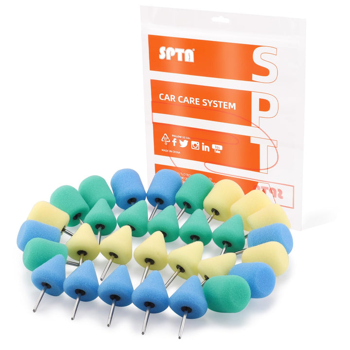 SPTA mini pads front view showing full 30-piece kit and benefits