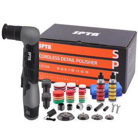SPTA mini polisher front view showing compact design and control benefit