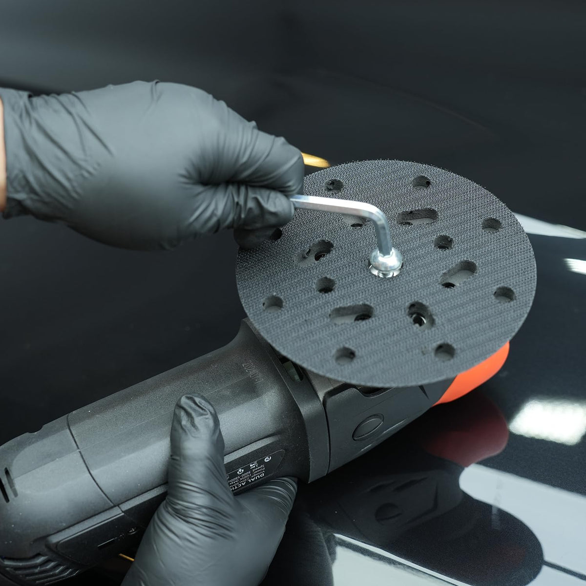 SPTA with foam polishing pad attached illustrating ready-to-use setup
