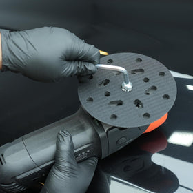 SPTA with foam polishing pad attached illustrating ready-to-use setup