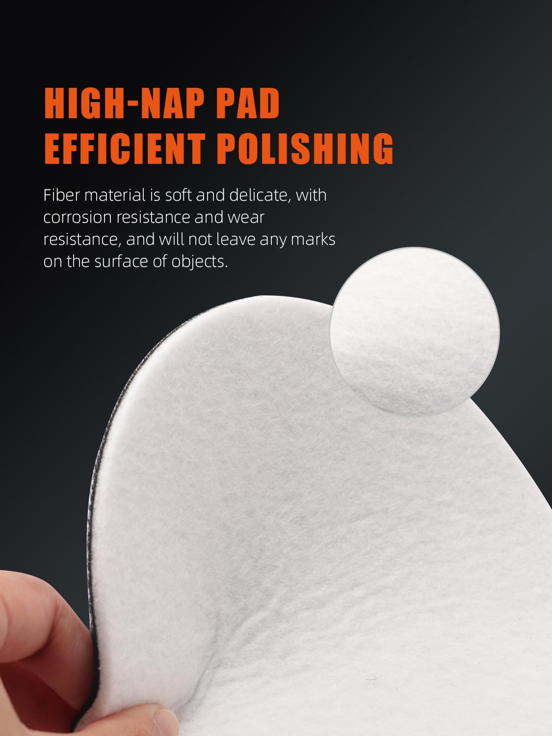 SPTA pad backing detail highlighting elastic hook-and-loop for secure attachment and even contact